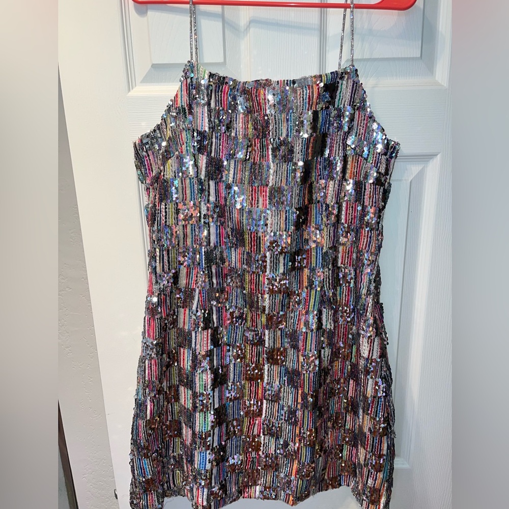 Nasty Gal Multicolor Sequin Dress